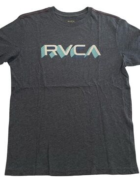 RVCA Big Logo Size L Gray Tee (Retail $35)